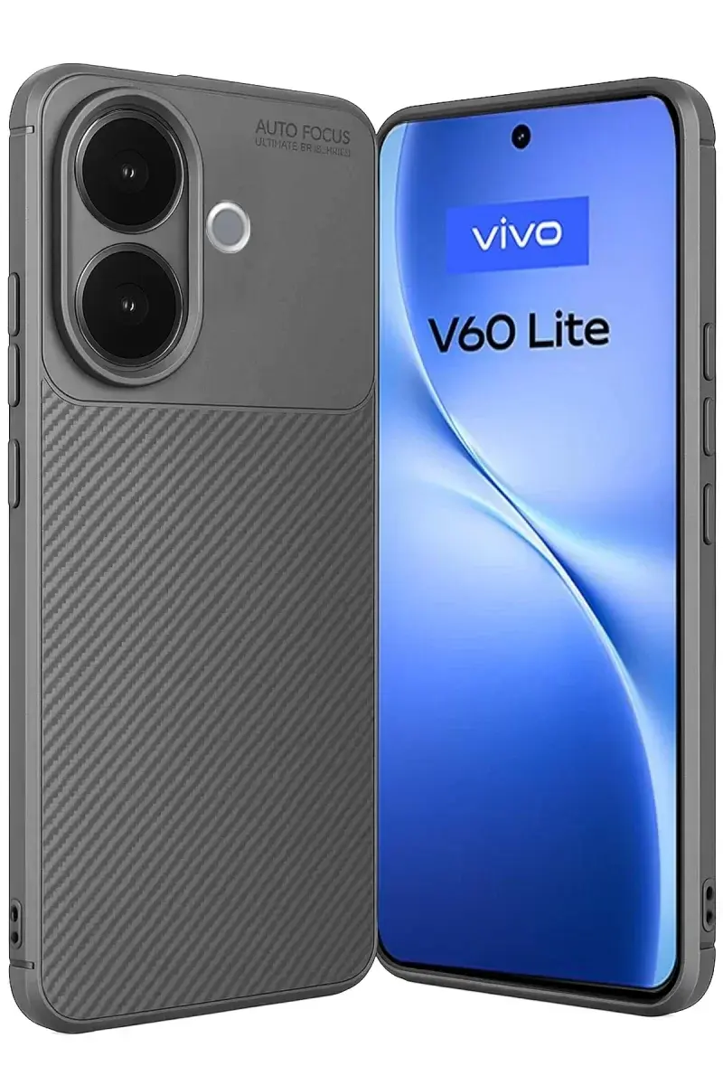 Newface Vivo V60 Lite Auto Focus Karbon Kapak - Gri
