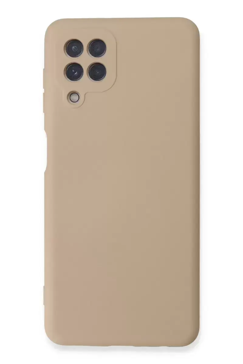 Newface Samsung Galaxy A22 Kılıf Nano İçi Kadife Silikon - Pudra