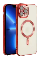 Newface İphone 13 Pro Kılıf Kross Magneticsafe Kapak - Kırmızı
