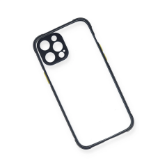 İphone 12 Pro Kılıf Miami Şeffaf Silikon - Lacivert