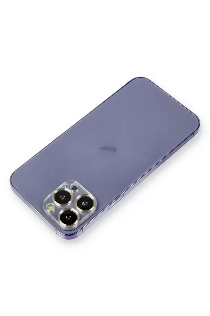 Newface Apple İphone 12 Pro Metal Kamera Lens Koruma Cam - Gold