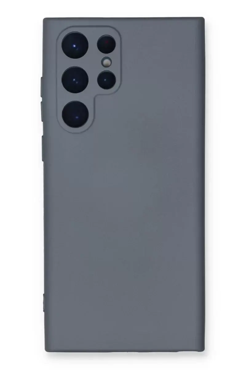 Newface Samsung Galaxy S22 Ultra Kılıf Nano İçi Kadife Silikon - Gri