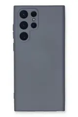 Newface Samsung Galaxy S22 Ultra Kılıf Nano İçi Kadife Silikon - Gri
