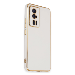 Xiaomi Poco F5 Pro Kılıf Volet Silikon - Beyaz