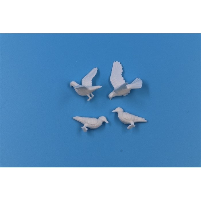 Maket Figür Kuş Güvercin 7 mm 4'lü N:MD006-02