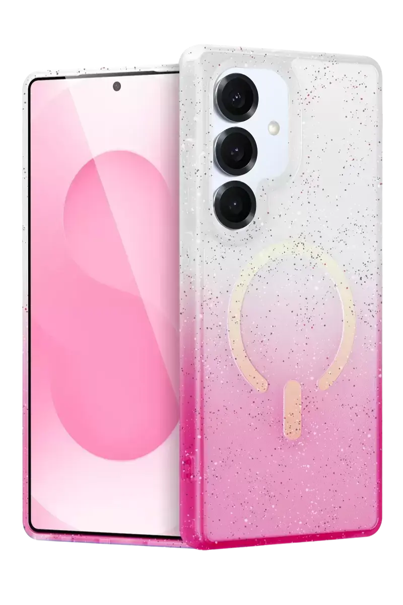 Newface Samsung Galaxy S25 Pummel Shiny Magsafe Kapak - Pembe