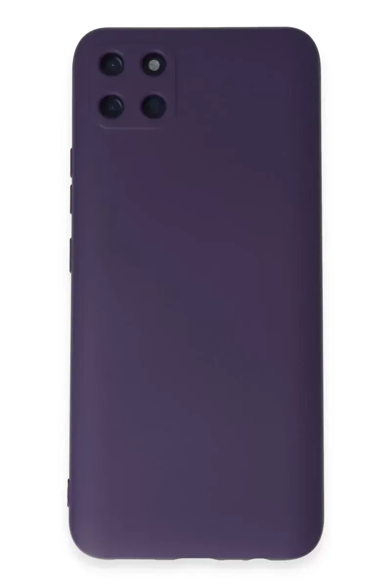 Newface Realme C11 Kılıf Nano İçi Kadife Silikon - Mor