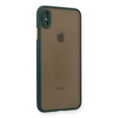 İphone Xs Max Kılıf Montreal Silikon Kapak - Yeşil