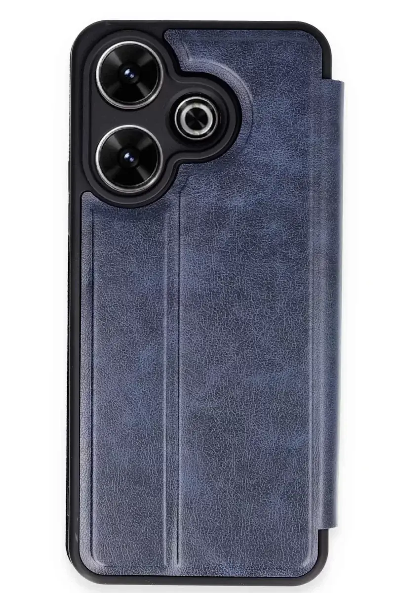 Newface Xiaomi Redmi 13 4g Kılıf Flip Cover - Lacivert