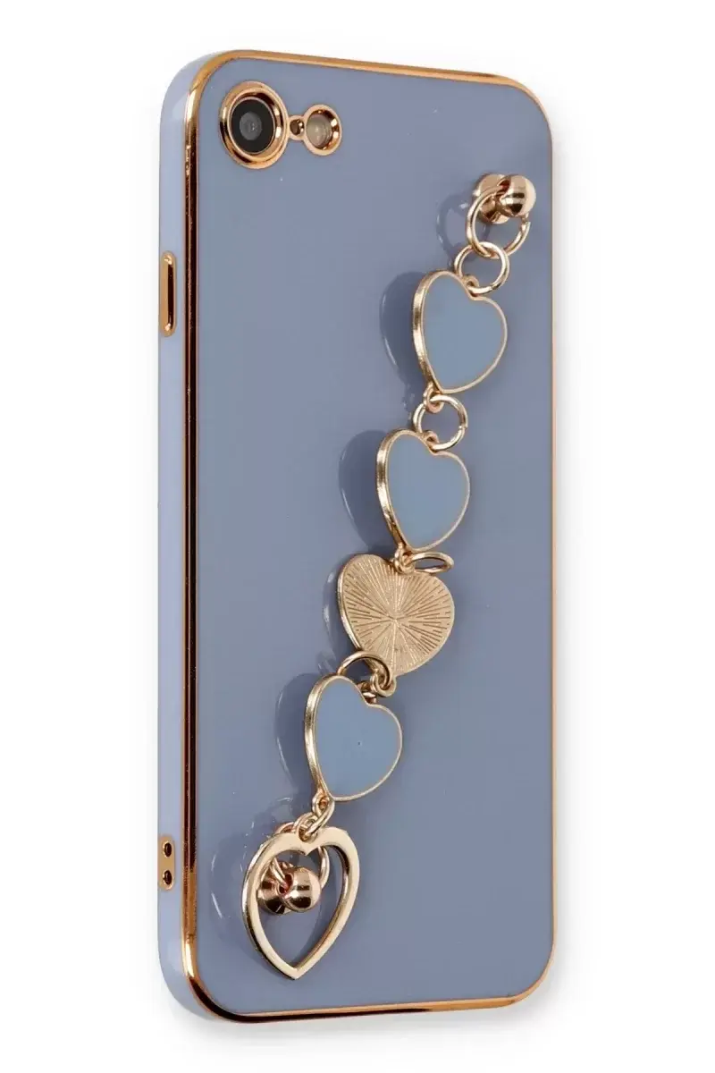 Newface İphone 7 Kılıf Esila Silikon - Gri