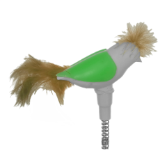 Markapet Vantuzlu Yaylı Kuşlu  Kedi Oyuncağı 30 cm Yeşil