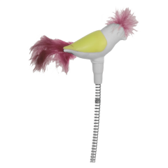 Markapet Vantuzlu Yaylı Kuşlu  Kedi Oyuncağı 30 cm Neon Yeşil