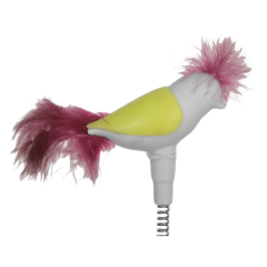 Markapet Vantuzlu Yaylı Kuşlu  Kedi Oyuncağı 30 cm Neon Yeşil