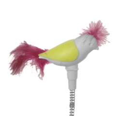 Markapet Vantuzlu Yaylı Kuşlu  Kedi Oyuncağı 30 cm Neon Yeşil