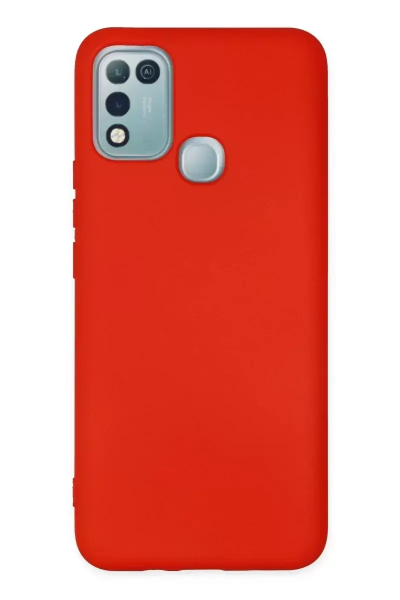 Newface İnfinix Hot 10 Play Kılıf Nano İçi Kadife Silikon - Kırmızı