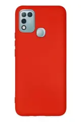Newface İnfinix Hot 10 Play Kılıf Nano İçi Kadife Silikon - Kırmızı
