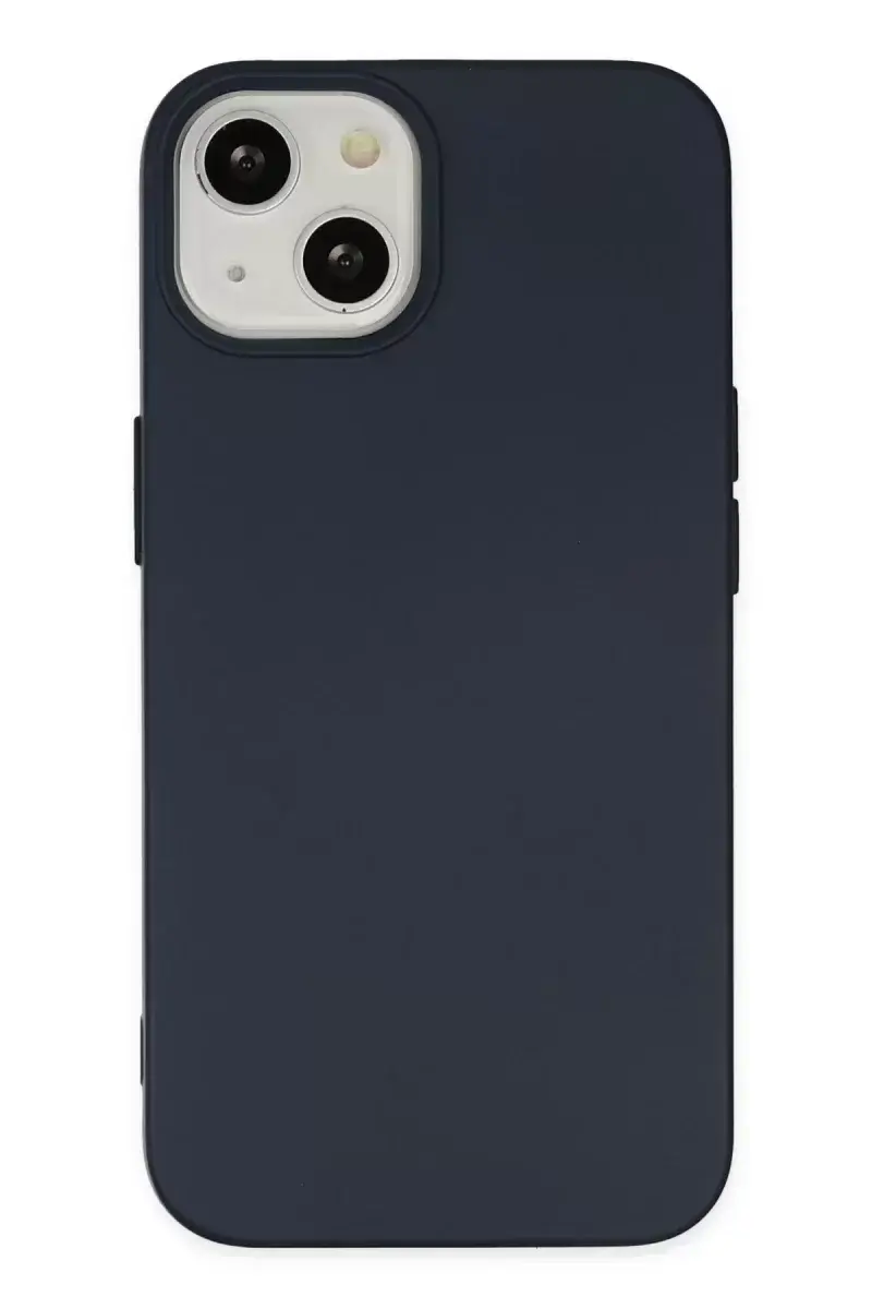 Newface İphone 14 Kılıf Nano İçi Kadife Silikon - Lacivert