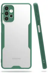 Newface Samsung Galaxy A72 Kılıf Platin Silikon - Yeşil