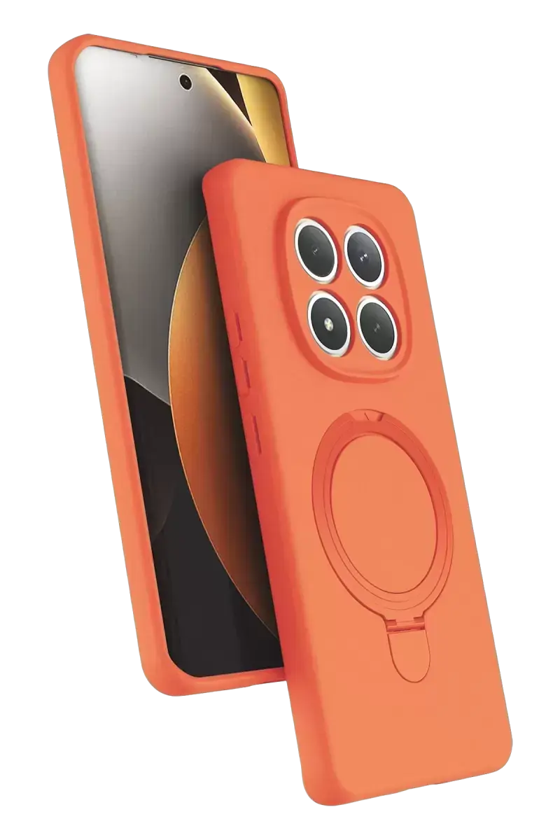 Newface Xiaomi Redmi Note 15 4g Regal Magsafe Standlı Kapak - Turuncu