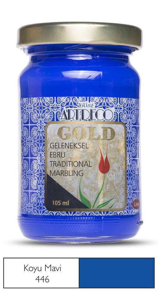 Gold Geleneksel Ebru Boyası 105ml - 446 Koyu Mavi