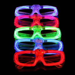 Pembe Led Işıklı Parti Gözlüğü 3 Modlu – Glow  Gece Eğlence Gözlüğü