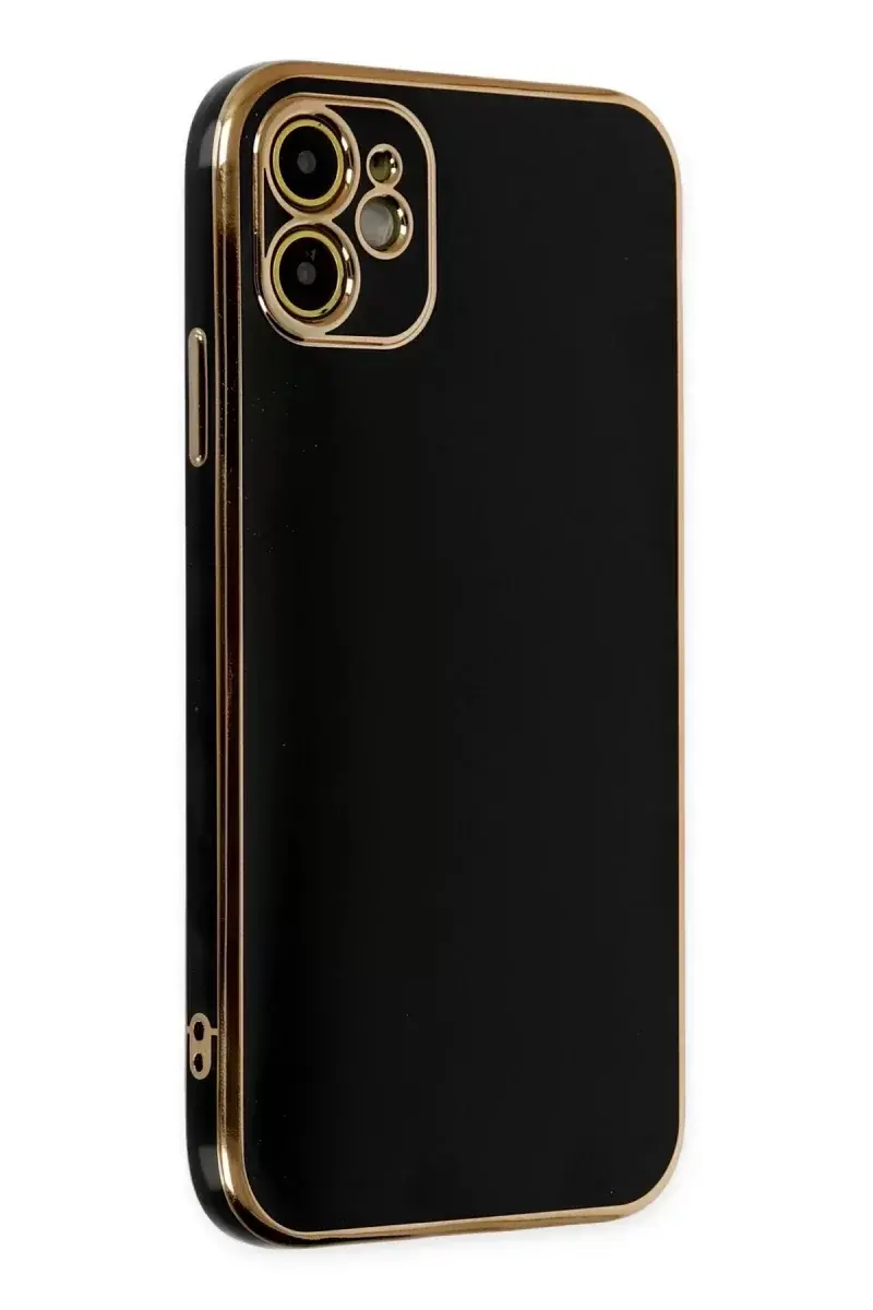Newface İphone 12 Kılıf Volet Silikon - Siyah