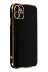 Newface İphone 12 Kılıf Volet Silikon - Siyah