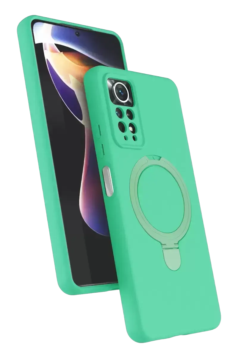 Newface Xiaomi Redmi Note 12 Pro 4g Regal Magsafe Standlı Kapak - Yeşil