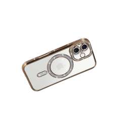 İphone 17 Joke Simli Magneticsafe Kılıf - Gold