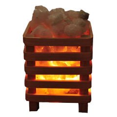 Kafes Şekilli Doğal Kaya Tuzu Lambası Çankırı Kablolu Ampullü Beyaz 2-4 Kg