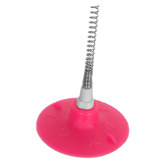 Markapet Vantuzlu Yaylı Kuşlu  Kedi Oyuncağı 30 cm Pembe