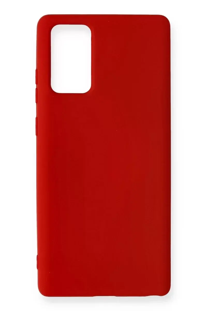 Newface Samsung Galaxy Note 20 Kılıf Nano İçi Kadife Silikon - Kırmızı