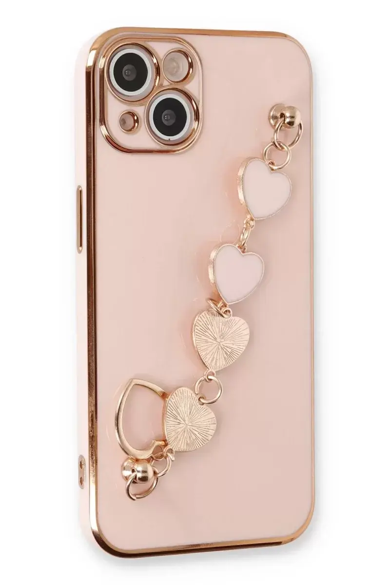 Newface İphone 14 Kılıf Esila Silikon - Pudra