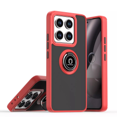 Xiaomi Mi 14t Pro Kılıf Montreal Yüzüklü Silikon Kapak - Kırmızı