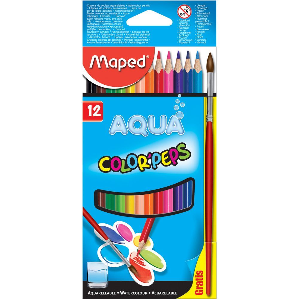 Color'peps Aqua Suluboya Kalemi 12 Renk