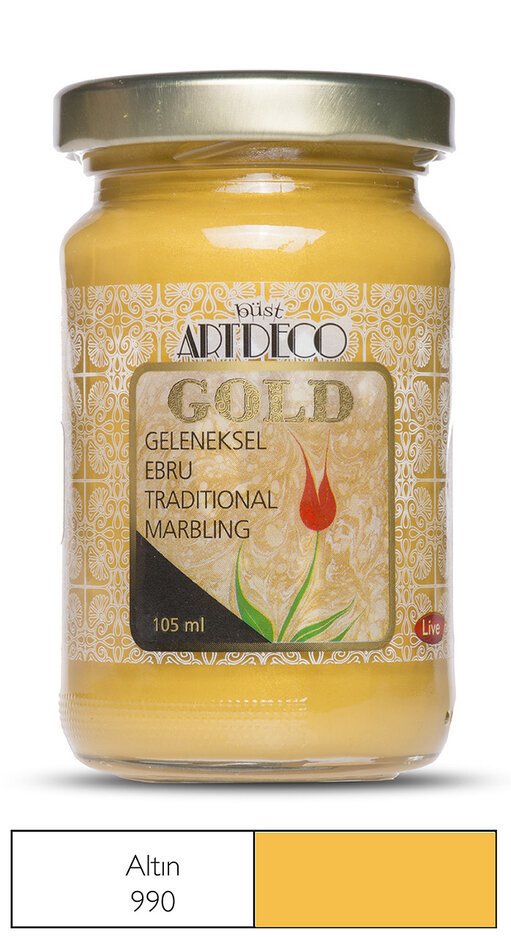 Gold Geleneksel Ebru Boyası 105ml - 990 Altın