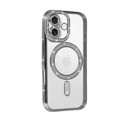 İphone 17 Joke Simli Magneticsafe Kılıf - Gümüş