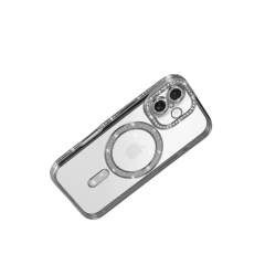 İphone 17 Joke Simli Magneticsafe Kılıf - Gümüş