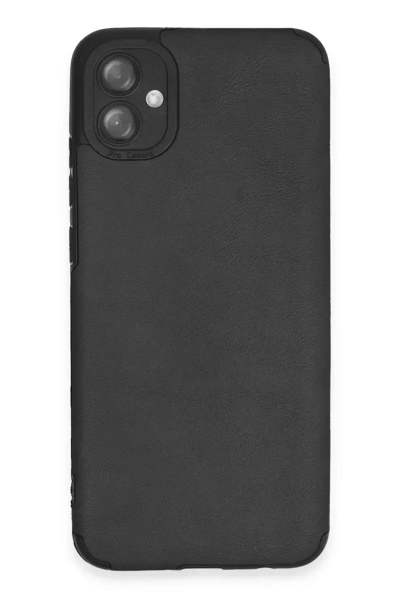Newface Samsung Galaxy A04e Kılıf Loop Deri Silikon - Siyah