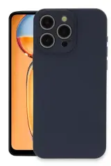 Newface İphone 15 Pro Max Kılıf Nano İçi Kadife Silikon - Lacivert