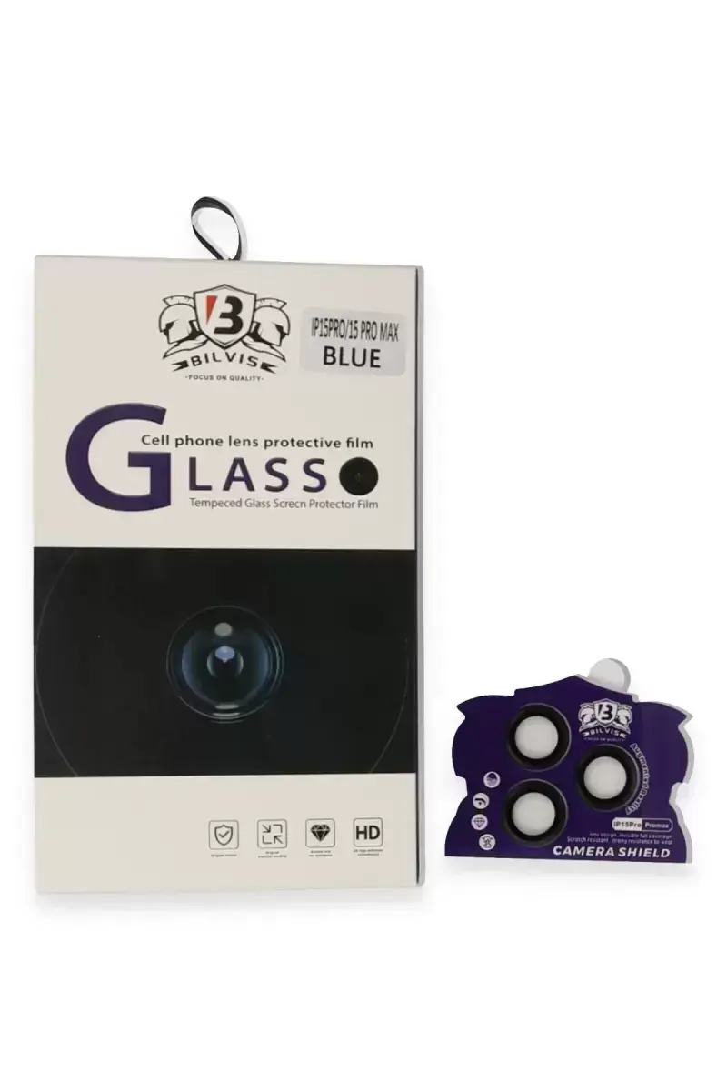Newface Apple İphone 15 Pro Max Bilvis Titan Kamera Lens - Lacivert