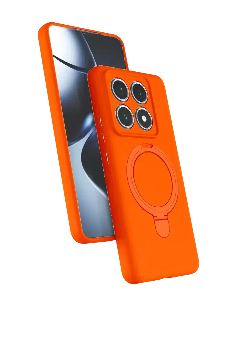 Newface Xiaomi Mi 14t Pro Regal Magsafe Standlı Kapak - Turuncu