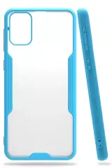 Newface Samsung Galaxy M31 Kılıf Platin Silikon - Mavi