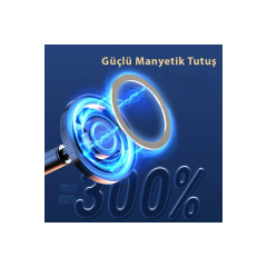 Q40 Ayarlanabilir Izgara Klipsli Manyetik Magsafe Araç Tutucu - Siyah