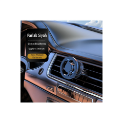 Q40 Ayarlanabilir Izgara Klipsli Manyetik Magsafe Araç Tutucu - Siyah