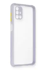 Newface Samsung Galaxy M51 Kılıf Miami Şeffaf Silikon - Lila