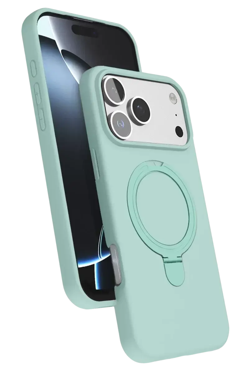 Newface Apple İphone 17 Pro Max Regal Magsafe Standlı Kapak - Su Yeşili