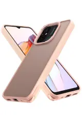 Newface Xiaomi Redmi 12c Kılıf Elegant Kapak - Pudra