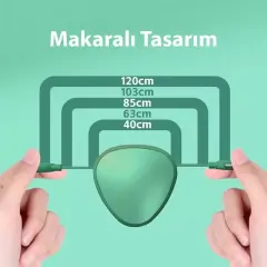 Powermaster Pm-29662 3'ü 1 Arada Cep Boy Makaralı 120cm 5 Kademeli Şarj Kablosu