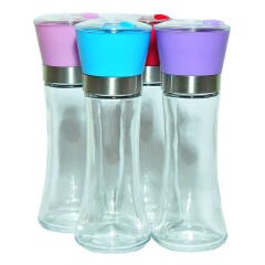 Tuz Karabiber Cam Değirmeni Kırmızı